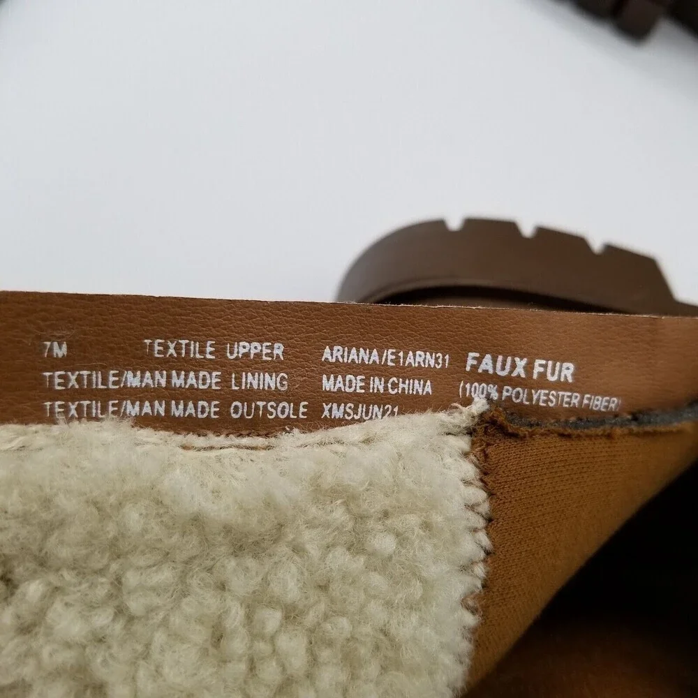 Esprit Women Brown Faux Suede Adrianna Lug‎ Sole Boots 7